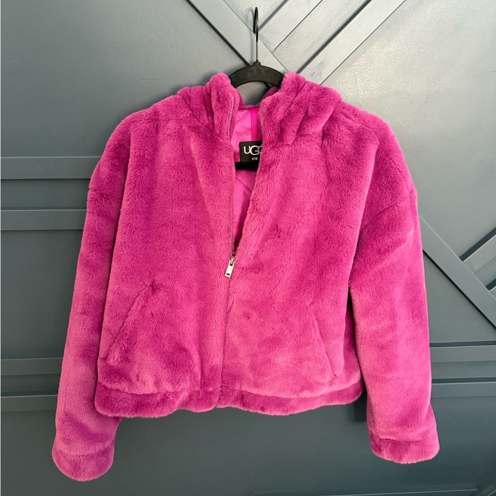 UGG Vibrant Pink faux fur Puffer Jacket